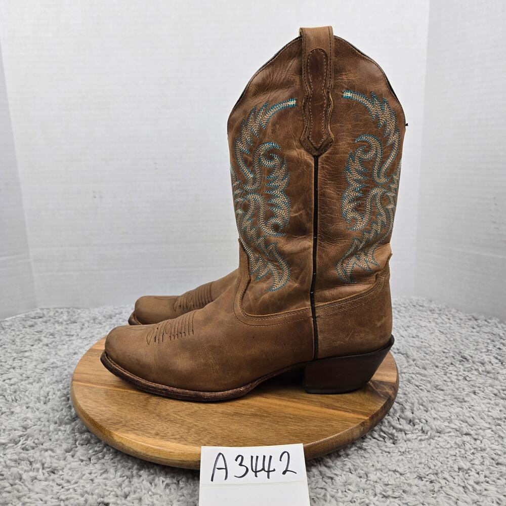 Nocona Boots Womens 10B Bluebonnet Old West Tan Casual Western Fashion Cowgirl